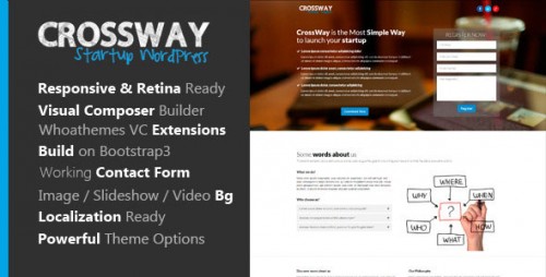 Nulled CrossWay v1.1.5 - Startup Landing Page Bootstrap WP Theme product