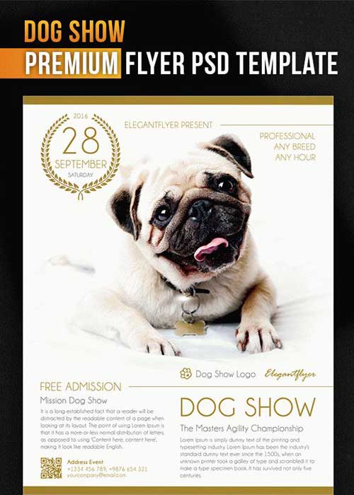 Dog Show V1 Flyer PSD Template + Facebook Cover