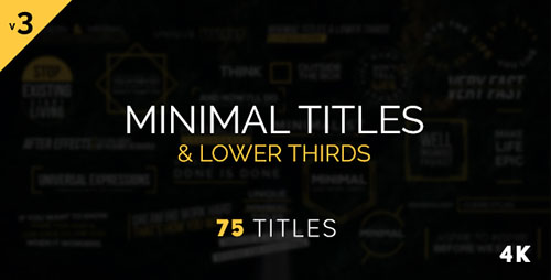 Minimal Titles & Lower Thirds 17156267 - Project for After Effects (Videohive)