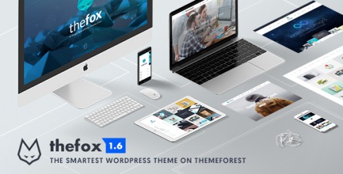 Download Nulled TheFox v1.633 - Responsive Multi-Purpose WordPress Theme product graphic