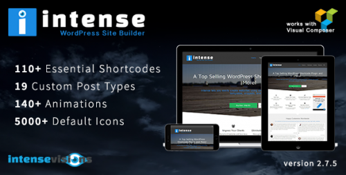 [NULLED] Intense v2.8.0 - Shortcodes and Site Builder for WordPress product cover