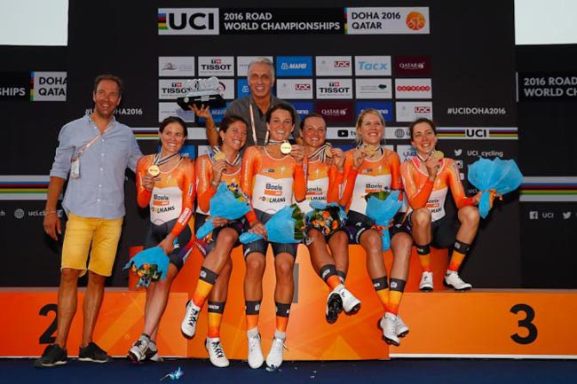 Мужская бельгийская Etixx-Quick Step и голландская женская Boels Dolmans выиграли «разделку» на ЧМ по велошоссе