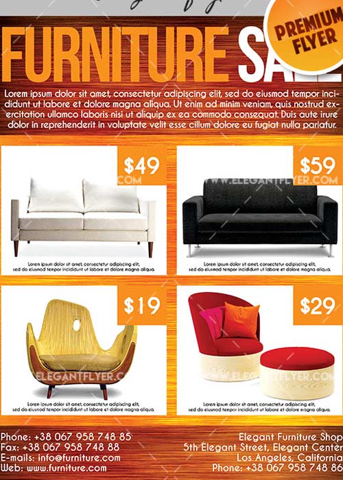 furniture sale v1 flyer psd template + facebook cover » downturk