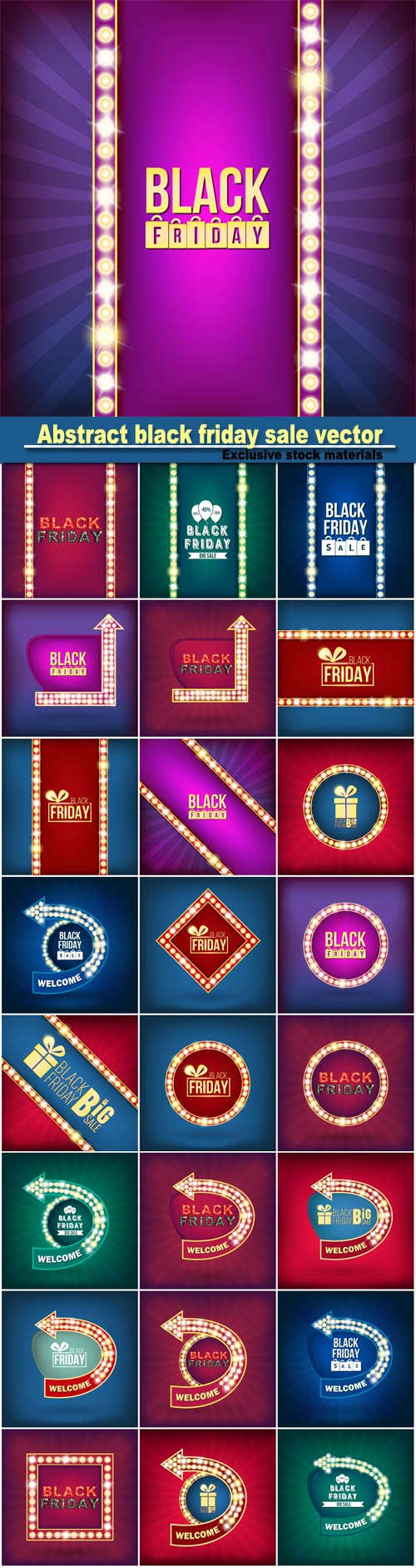 Abstract black friday sale vector background