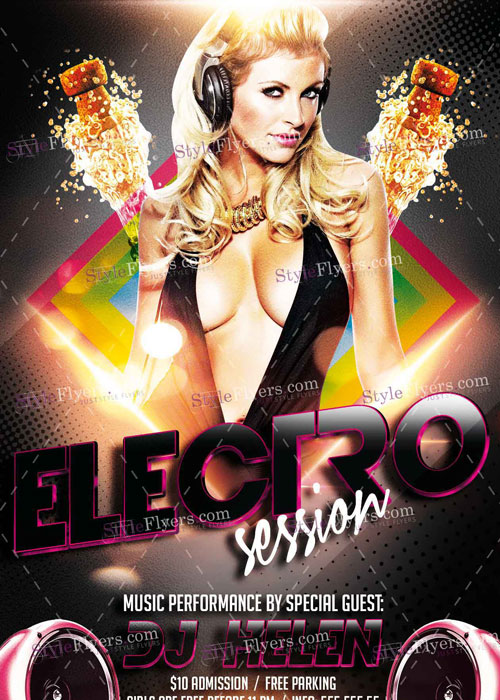 Electro Session PSD V21 Flyer Template