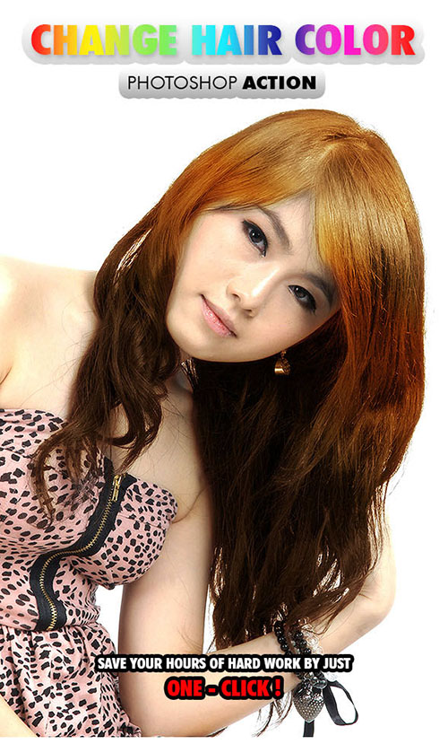 GR - Change Hair Color - Photoshop Action 17682735