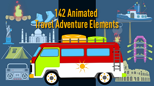 Animated Travel Adventure Elements - Project for After Effects (Videohive)