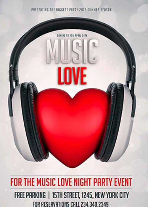 Music Love Flyer V12 Template