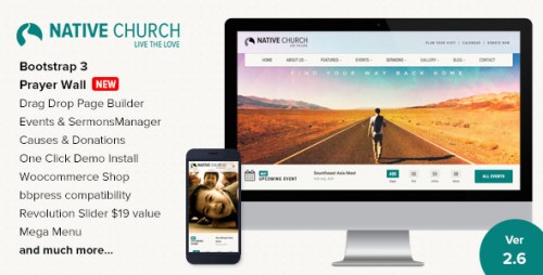 Download Nulled NativeChurch v2.9 - Multi Purpose WordPress Theme  