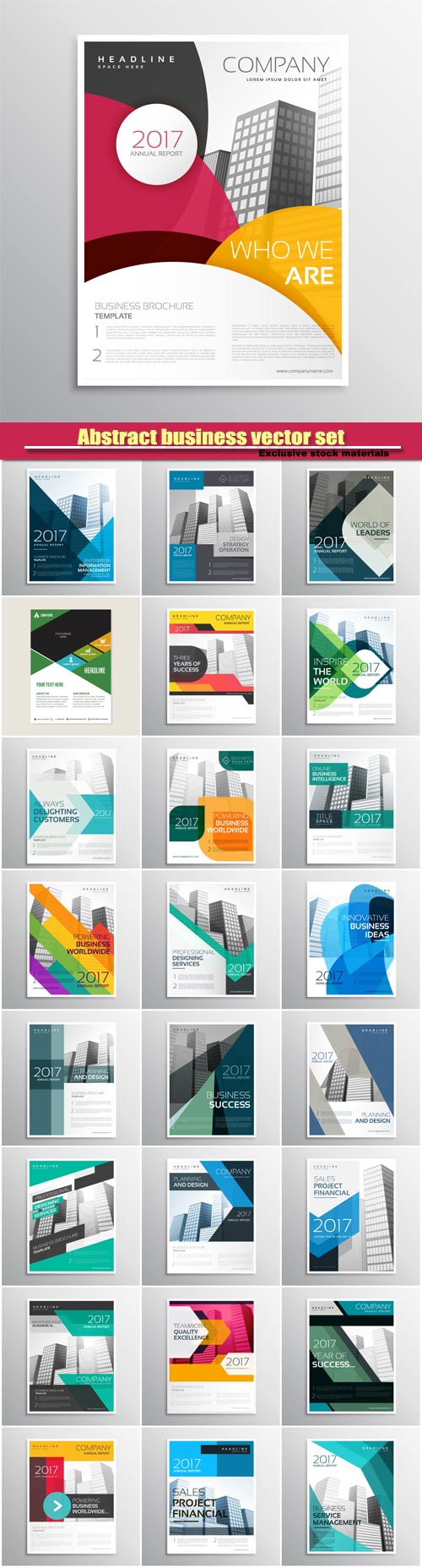 Corporate vector brand business brochure template