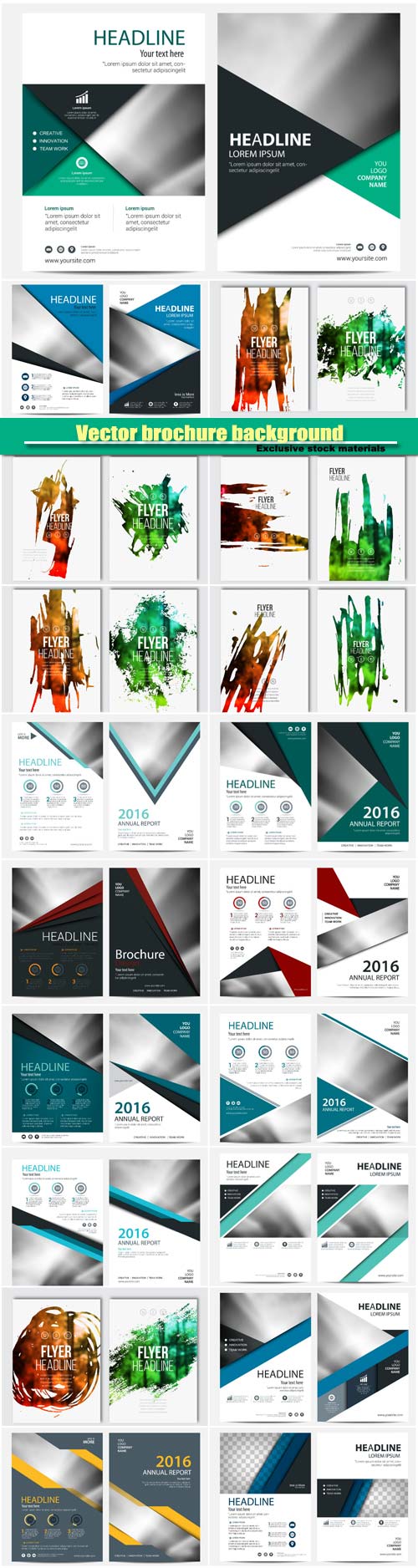 Vector brochure background, flyer abstract layout template