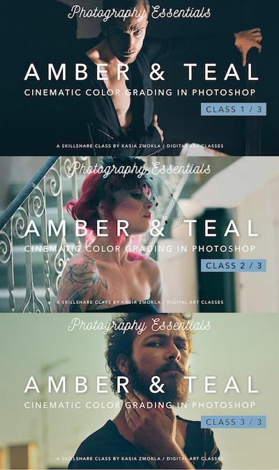 SkillShare - Amber & Teal - Cinematic Color Grading in Photoshop Part 1-3