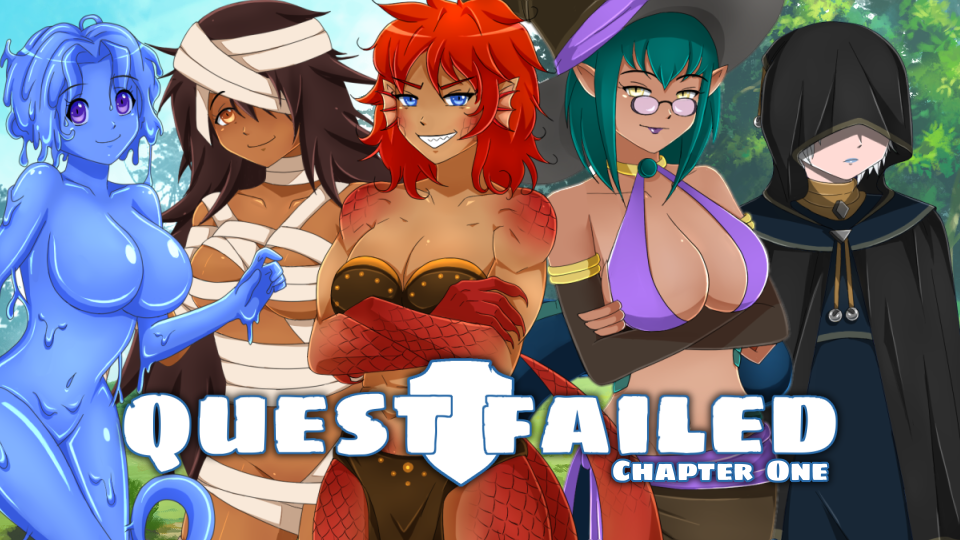 Quest Failed - Chapter 1 (Frostworks / Nutaku / MangaGamer) [uncen] [2016, ADV, Big tits, Comedy, Monster Girl, Fantasy, Tentacles, Femdom, Reverse Rape, Masturbation, Oral, Footjob, Blowjob, Paizuri] [eng]